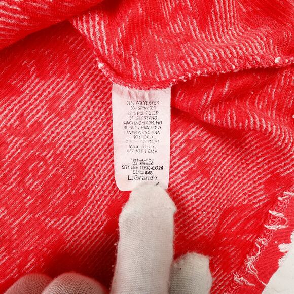 Blue Sketch Womens L Crocheted Lace Capped Sleeves Top Red Pink - Picture 7 of 7